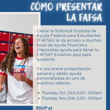 TALLER SOBRE CÓMO PRESENTAR LA FAFSA